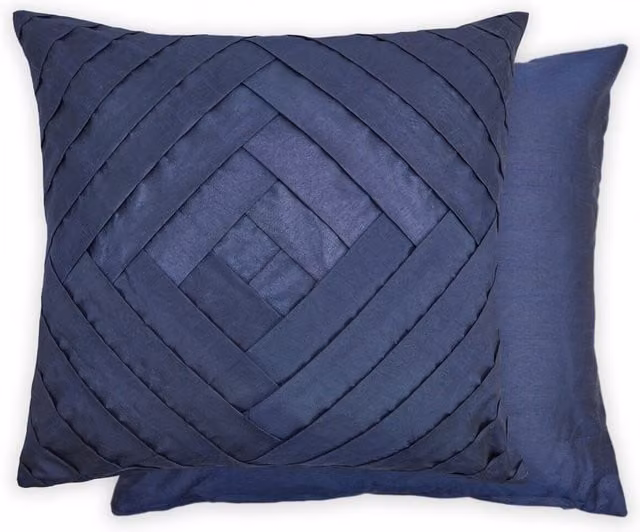 NewEdgeBlinds Minimalist Plain Blue Square Cushion Cover