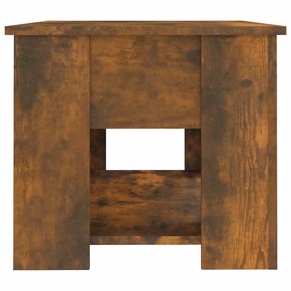 Berkfield Home Modern Rectangular Coffee Table in Smoked Oak Brown, W/D/H: 79 x 49 x 41 cm – 4