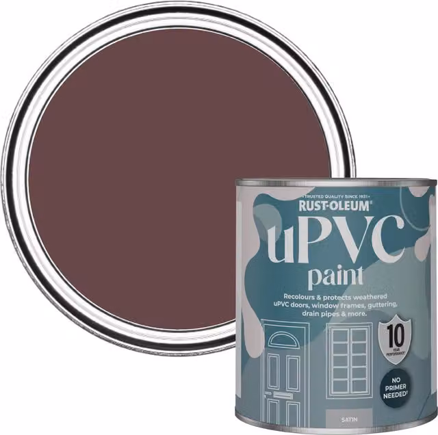 Rust-Oleum UPVC Paint in Satin Finish, Purple, 0.75 l