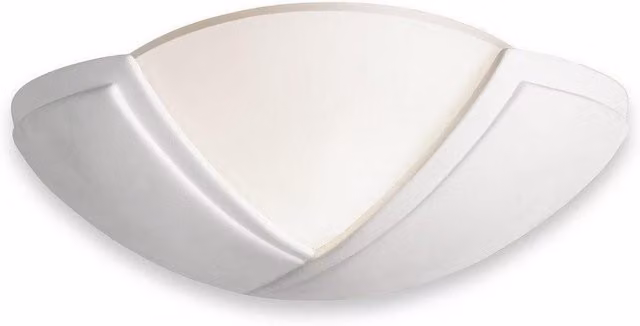 Netlighting Ceramic Indoor Wall Uplighter with Unglazed Acid White Glass and Clear E27 Socket