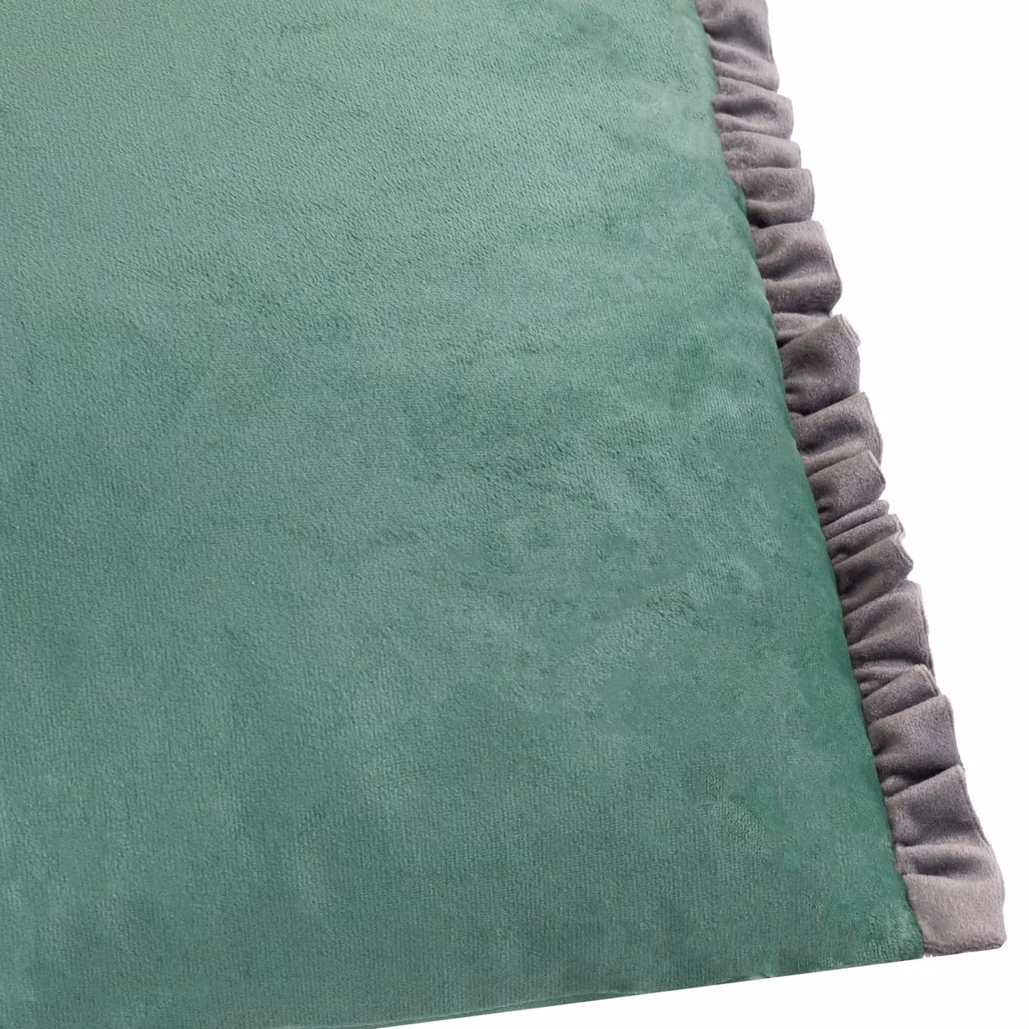 Wylder Rectangular Velvet Reversible Cushion in Green and Grey, W/D/H: 60 x 40 x 40 cm – 4