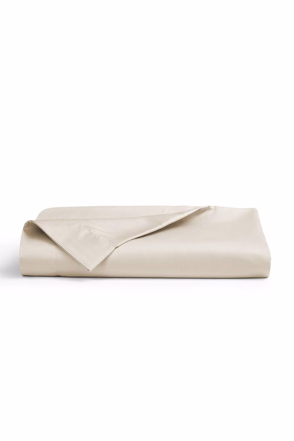 Christy 400TC Luxury Cotton Mako Satin Plain Dye Bedding Flat Sheets in Beige, 200 x 200 cm – 2