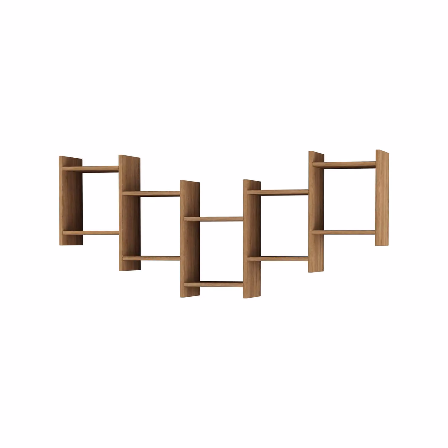 Decortie Bat Modern Floating Shelf in Oak Brown, Width: 151 cm – 2