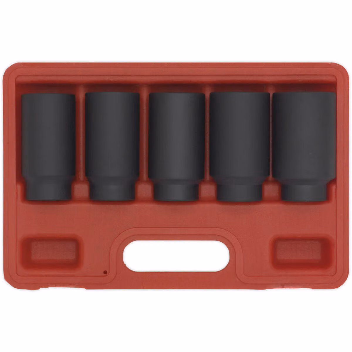 Loops 5 Pack 1/2 Inch Square Drive Deep Impact Socket Set, 29mm to 36mm, 6 Pt Hub Nut, Chrome Molybdenum – 3
