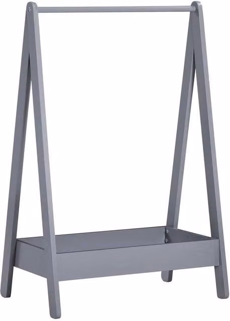 Kelvenix Grey Portable Pine Clothes Rail Rack for Children's Rooms – 1