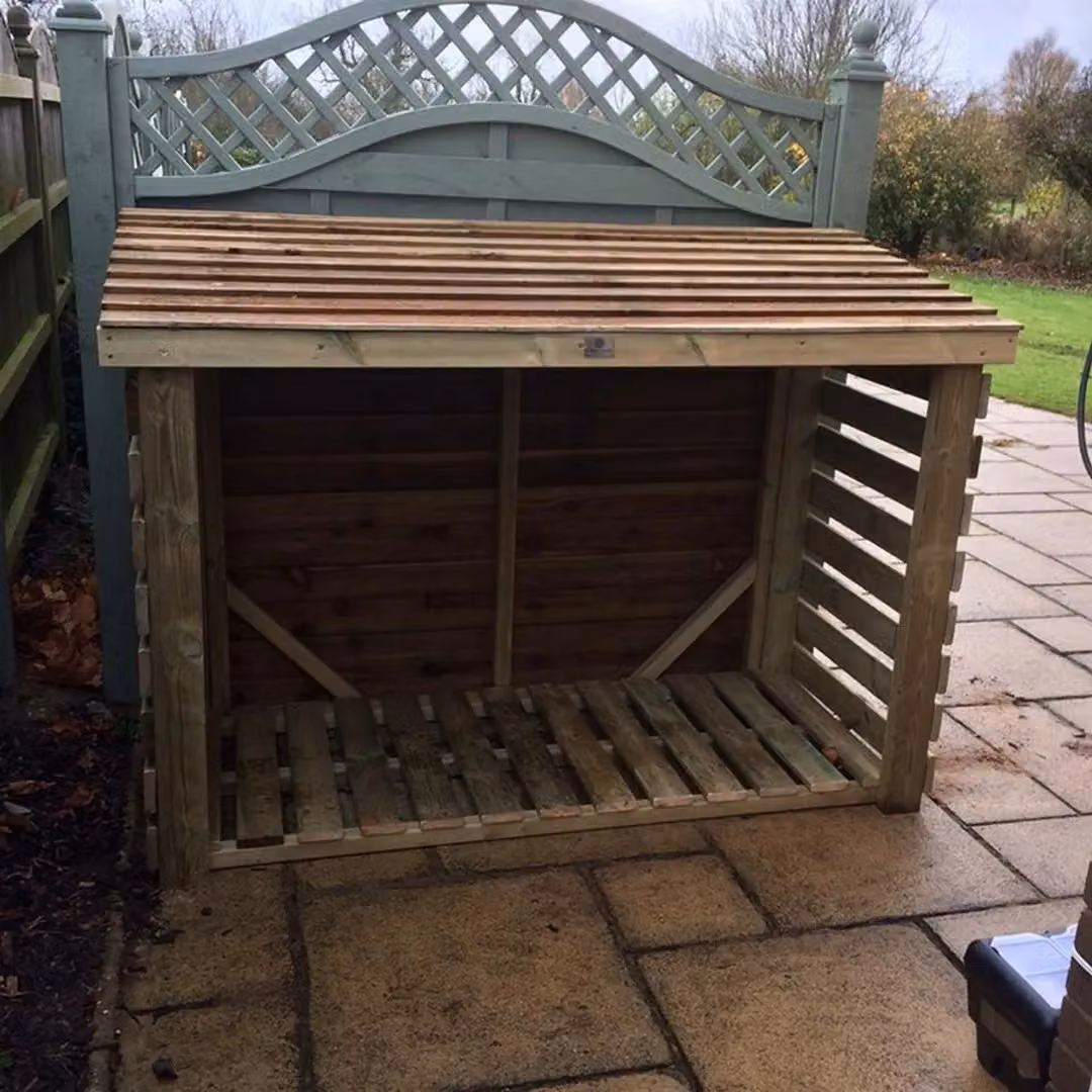 Churnet Valley Garden Furniture Ltd Heavy Duty Wood Firewood Kindling and Log Store in Brown, W/D/H: 120 x 60 x 180 cm – 3