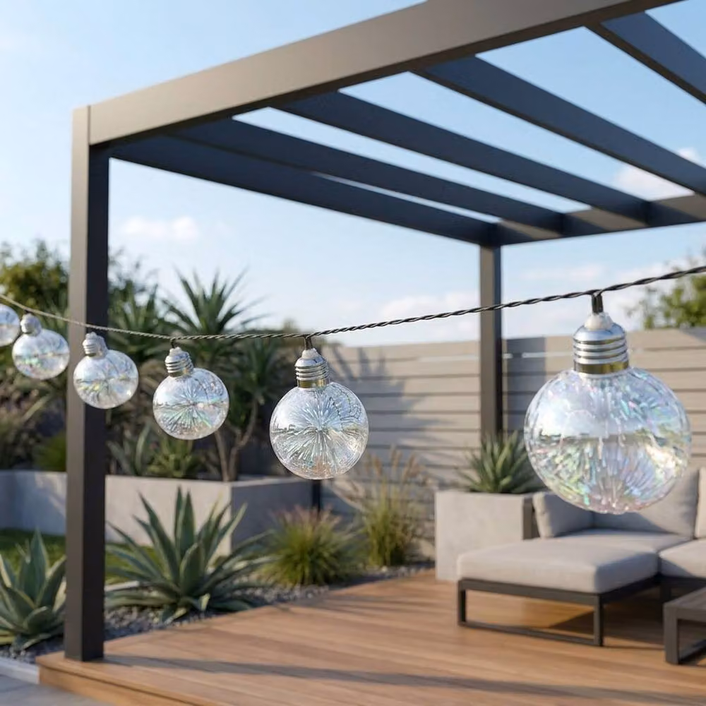 Garden Greatness Starburst LED Solar String Lights in Multicolour and Warm White – 2