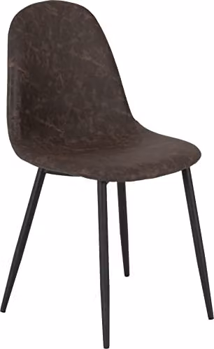 Seconique Hamilton Dining Set with 6 Athens Brown Faux Leather Chairs and 180cm Rectangular Table, W/D/H: 180 x 90 x 75.5 cm – 6