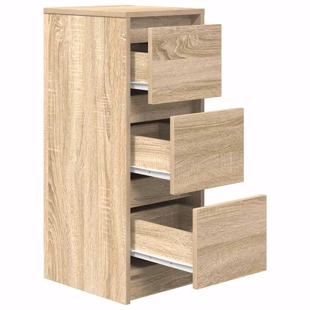 Berkfield Home Sonoma Oak Sideboard in Light Oak, W/D/H: 29.5 x 34 x 76 cm – 2