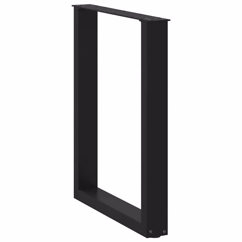 Berkfield Home Modern U-Shaped Coffee Table Legs, 2 Pieces, Black Steel, W: 60 cm, H: 72.5 cm – 3