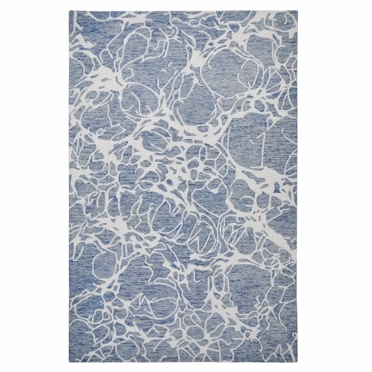 The Rug Shop UK Blue Modern Abstract Wool and Cotton Hand-Tufted Rug, W: 200 cm, D: 280 cm – 3
