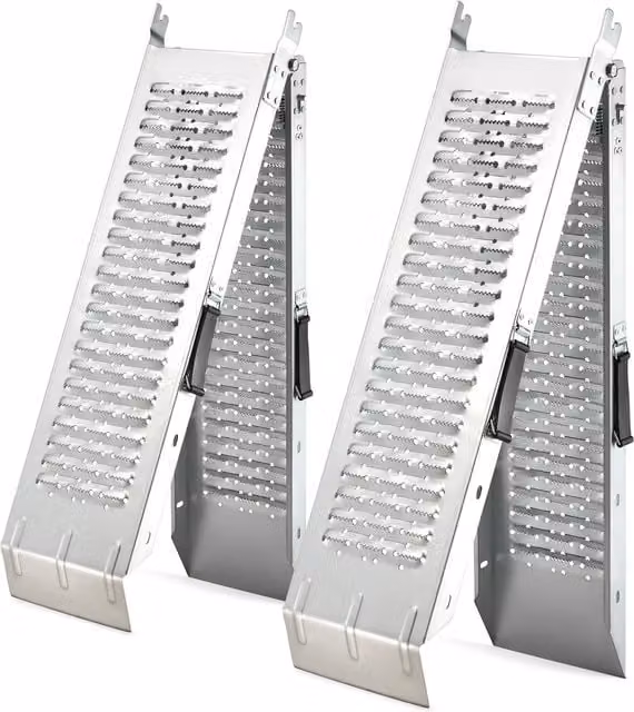 VonHaus Heavy Duty Steel Folding Loading Ramps, Grey, W: 22 cm, L: 160 cm