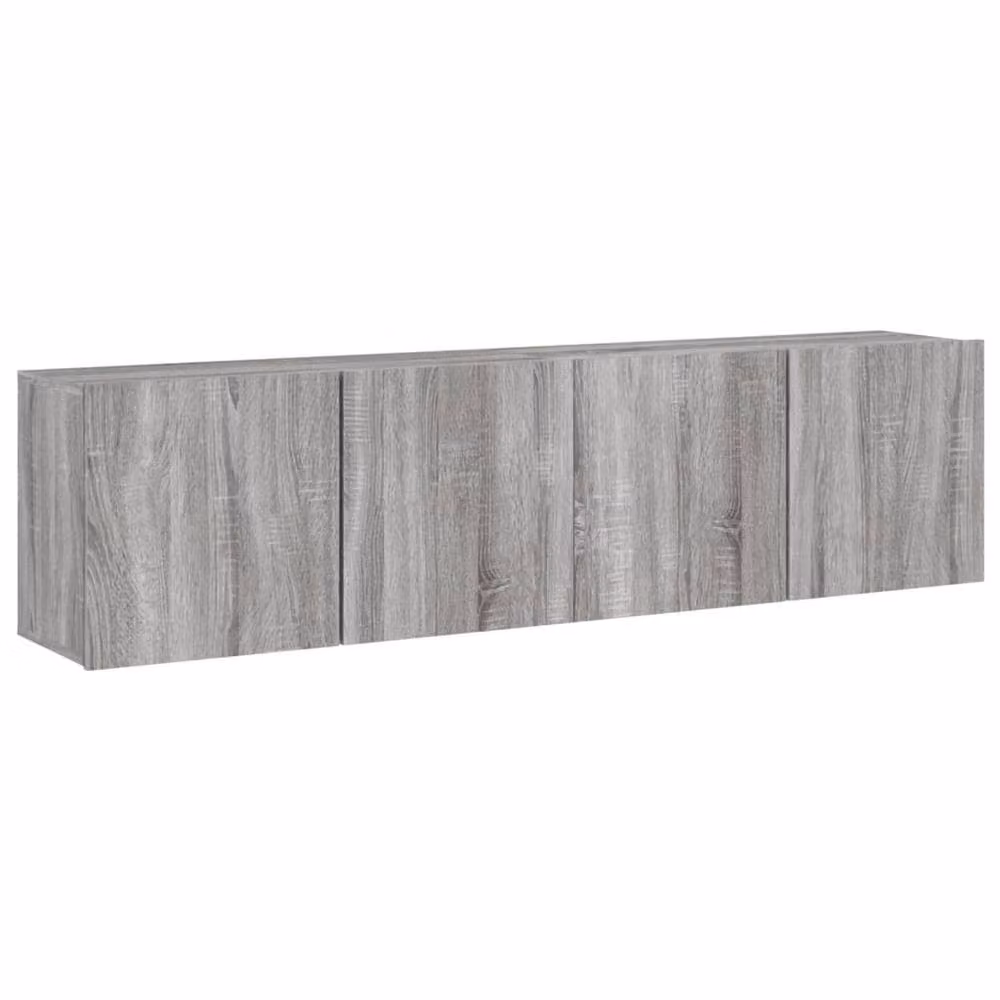 Berkfield Home Wall-mounted TV Cabinets, 2 Piece Set, Grey Sonoma, W/D/H: 80 x 30 x 41 cm – 2