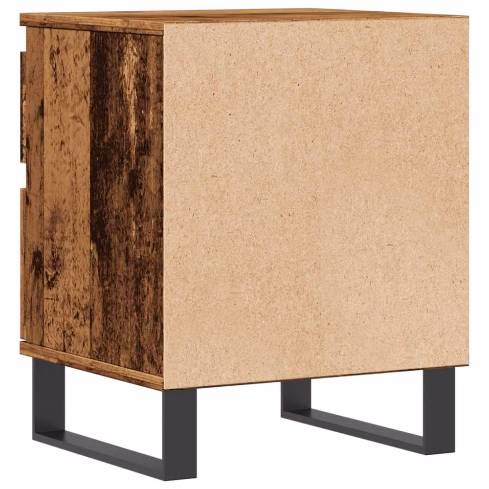 Berkfield Home Modern Bedside Cabinet in Brown Old Wood, W/D/H: 40 x 35 x 50 cm – 6