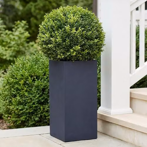 IDEALIST Small Slate Reinforced Stone Plant Pot, Grey, Height: 50.5 cm, 22L – 2