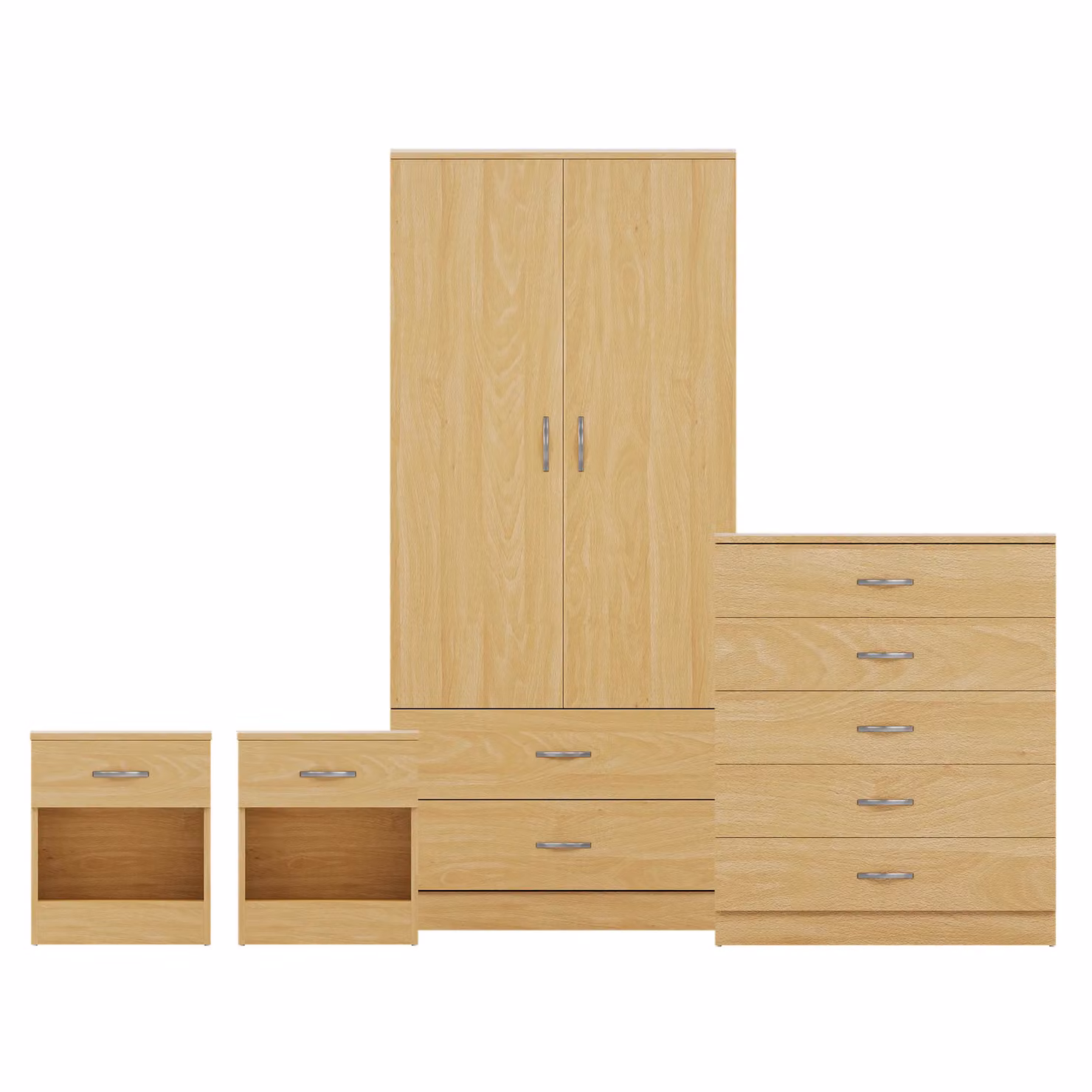 Vida Designs Modern Bedroom Set in Brown and White – 2