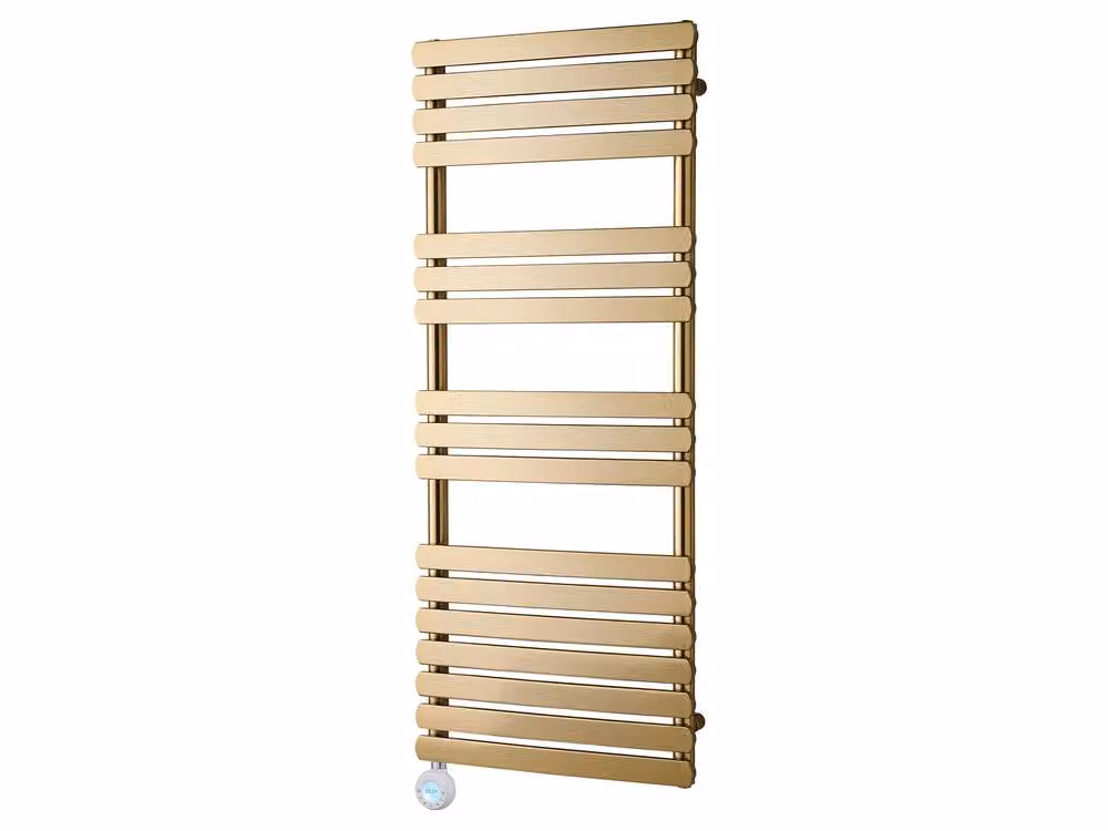 Eden Rovente 1200W Electric Smart Towel Radiator with App Control in Brushed Brass Metallic Gold, W/H: 120 x 50 cm – 2