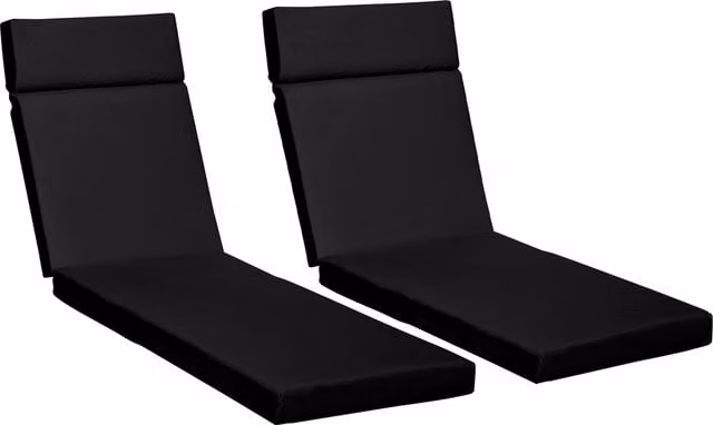 Outsunny Set of 2 Black Replacement Outdoor Seat Cushions for Rattan Furniture, W: 196 cm, D: 55 cm – 5
