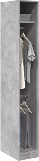 Berkfield Home Minimalist Wall Mounted Wardrobe in Grey MDF, W/D/H: 30 x 50 x 200 cm