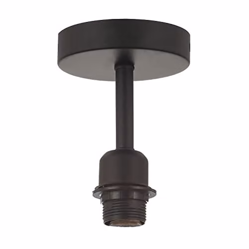 Happy Homewares Industrial Metal Ceiling Light Fitting in Black