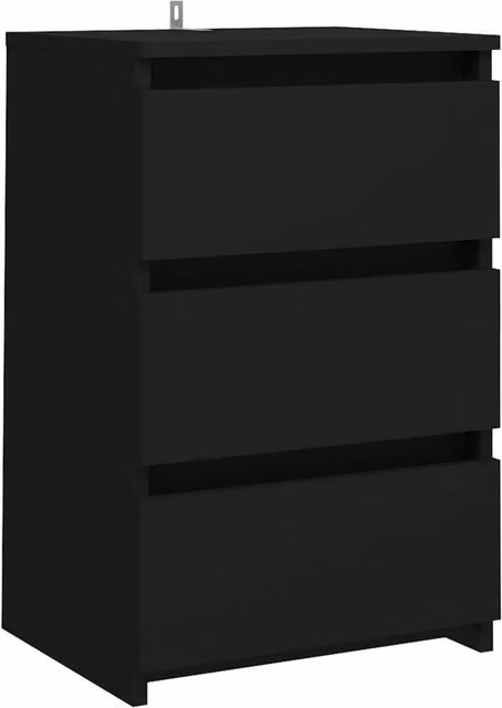 Berkfield Home Black Bed Cabinet in MDF, W/D/H: 40 x 35 x 62.5 cm – 1