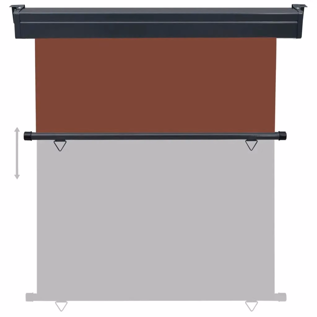 Berkfield Home Brown Balcony Side Awning W/H: 170 x 250 cm – 3