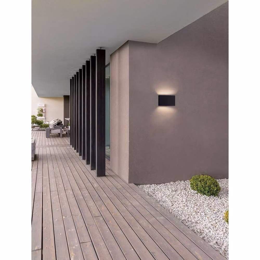 Netlighting Yoko Outdoor Up and Down Wall Lamp in Black with 13W LED, 788lm, 3000K, IP65 – 2
