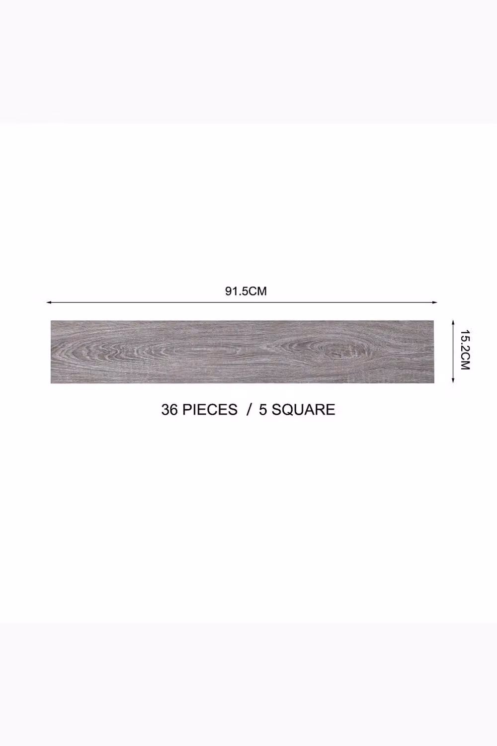 Living and Home Rustic Wood Effect Self Adhesive Flooring Planks in Dark Grey, 36 Pieces – 3