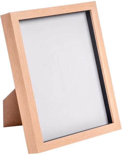Nicola Spring Modern Rectangular 3D Box Photo Frame, Brown, W: 25.4 cm, H: 20.32 cm, D: 2.54 cm