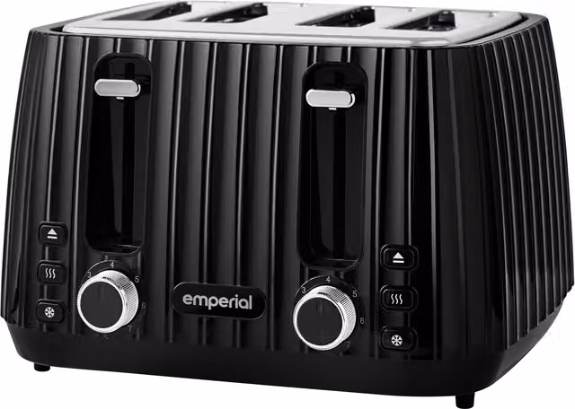 Emperial 4 Slice Toaster in Black