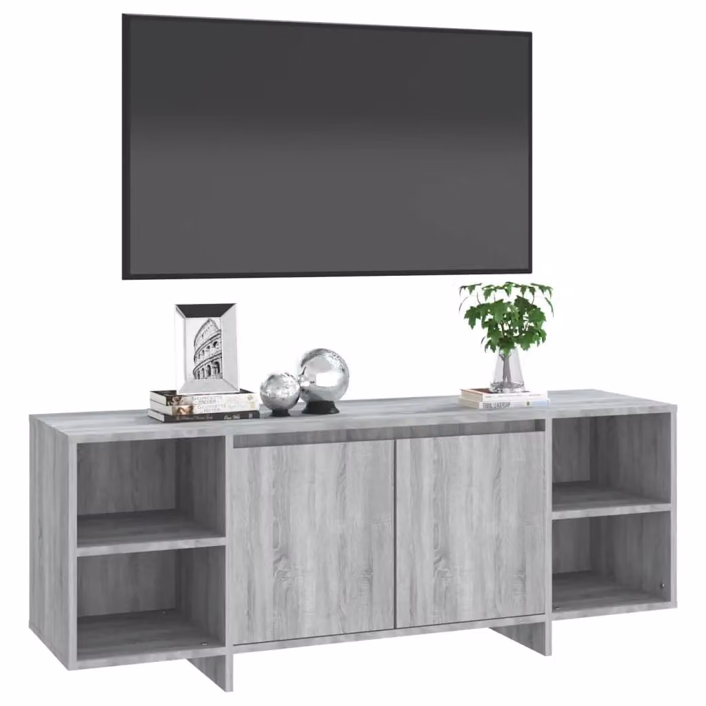 Berkfield Home Grey Sonoma TV Cabinet in Engineered Wood W/D/H: 130 x 35 x 50 cm – 3