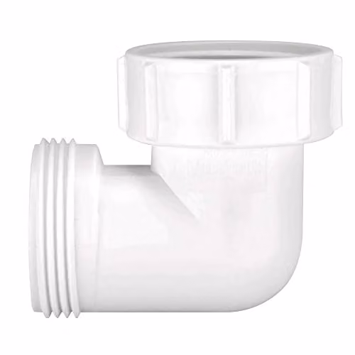 McAlpine 90 Degree Bend with Female Inlet Nut and BSP Male Connector, White