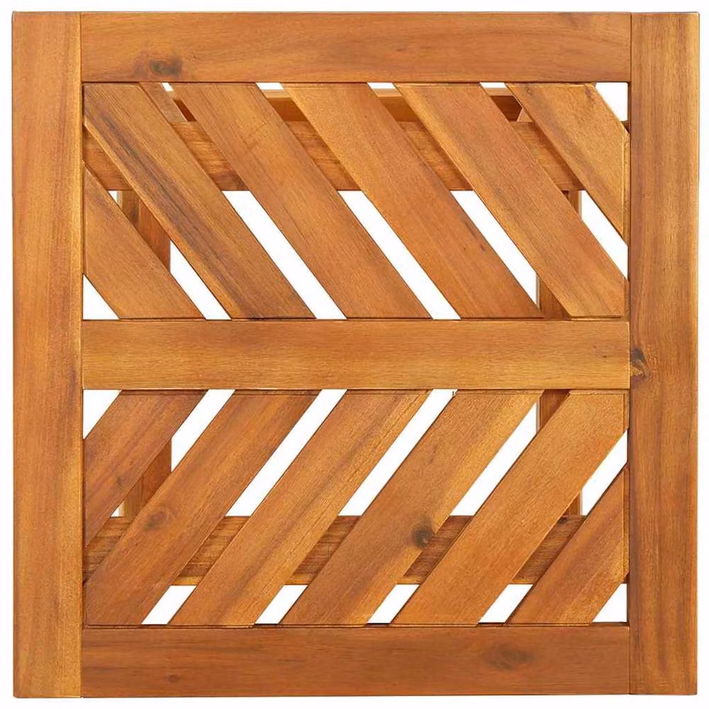 Berkfield Home 3 Piece Brown Solid Acacia Wood Rustic Garden Set – 4