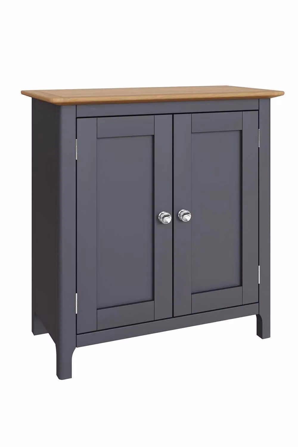 FWStyle 2 Door Compact Painted Oak Sideboard in Graphite Blue – 2