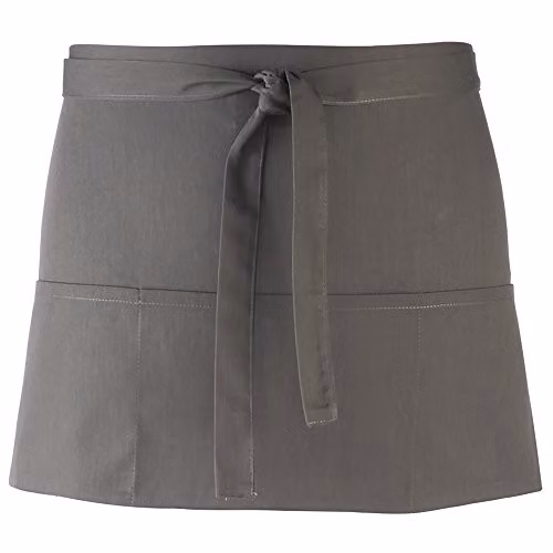 Premier Women's 3 Pocket Workwear Apron in Grey