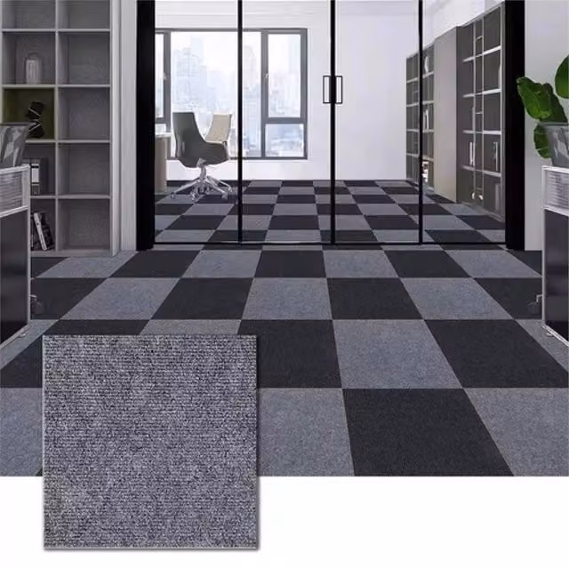 Nordara Grey Heavy Duty Commercial Office Carpet Tiles, 5m2 – 1