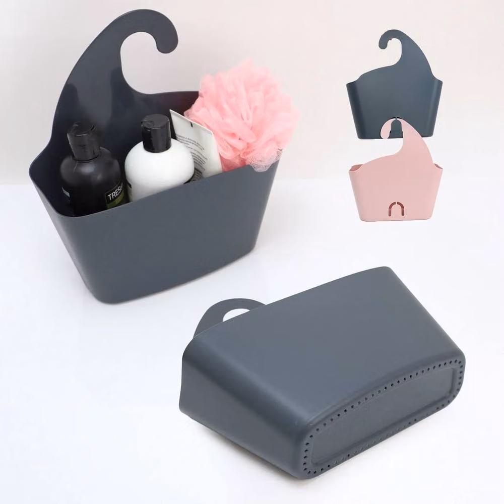 SPETLEK Grey Self-Draining Hanging Bathroom Storage Caddy Basket – 3