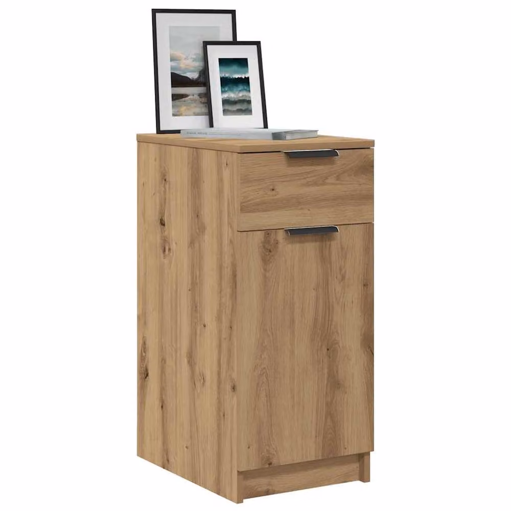 Berkfield Home Artisan Oak Desk Cabinet in Brown, W/D/H: 33 x 50 x 75 cm – 2