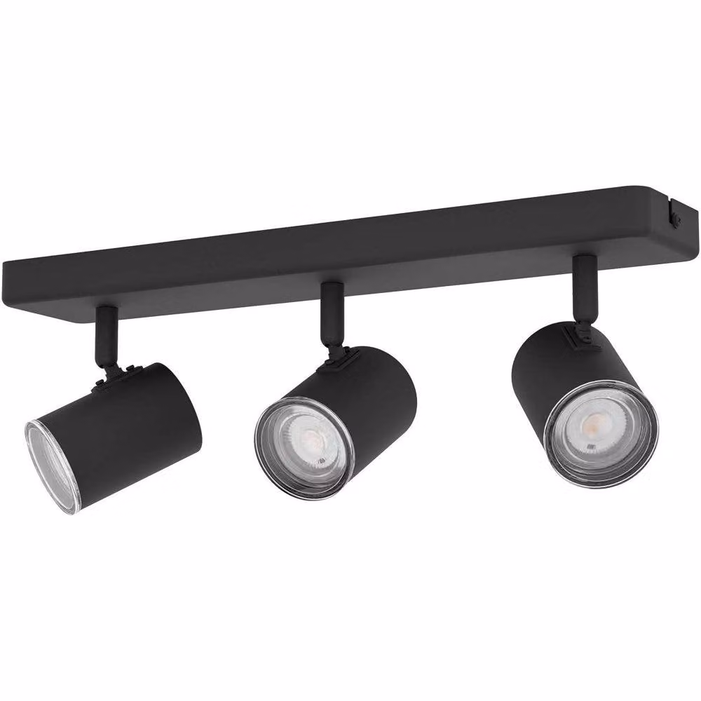 Loops Black Triple Bar Bathroom Ceiling Spotlight with GU10 Fitting – 2