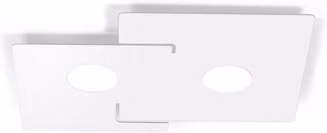 Netlighting Square Lifestyle Surface Mounted Ceiling Light in White Finish with 2x GX53 Bulbs