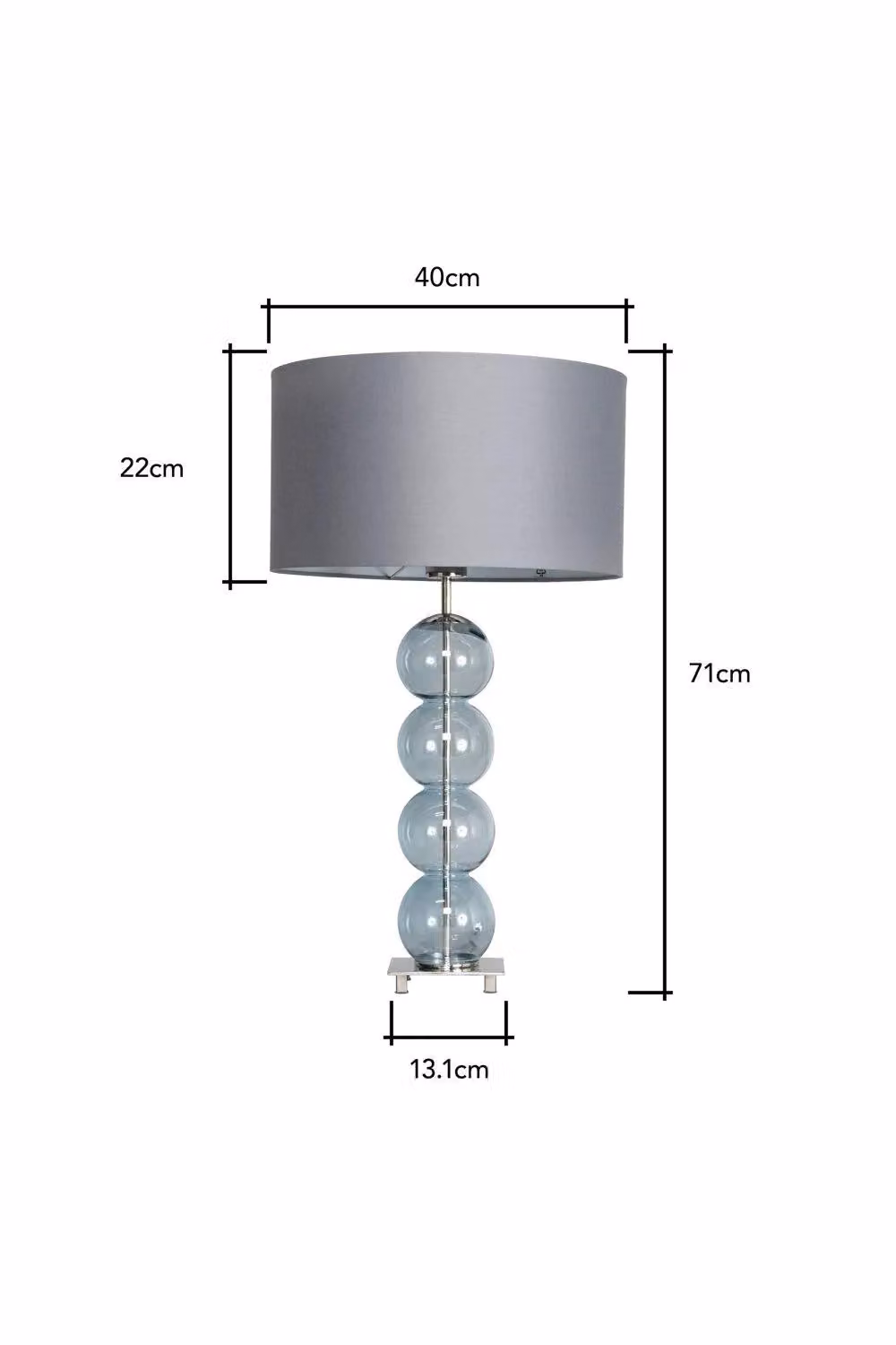 BHS Lighting Metro Stack Table Lamp in Silver – 3