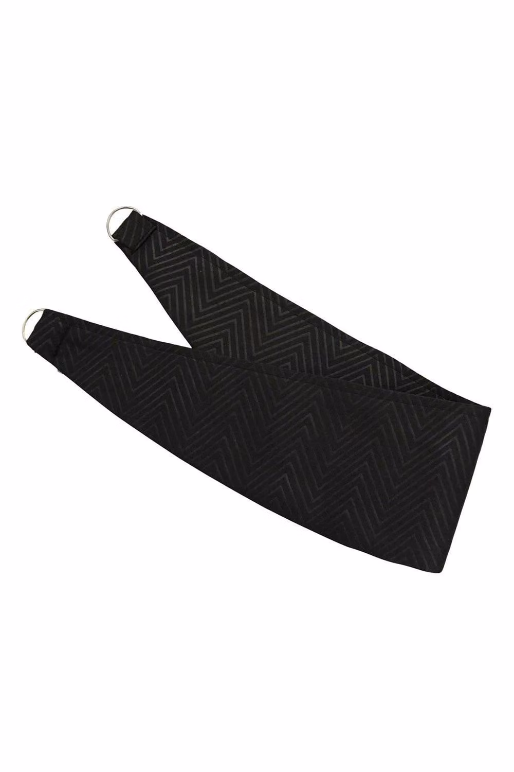 Homescapes Black Herringbone Curtain Tie Back Pair – 2