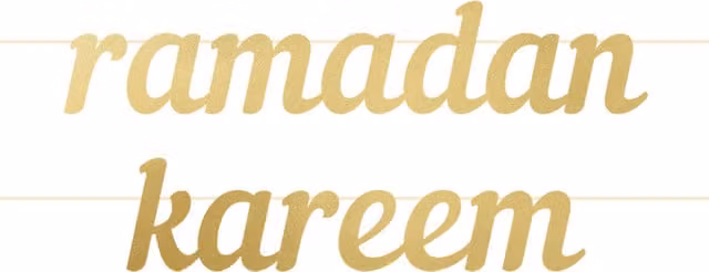 Peacock Supplies Gold Ramadan Kareem Hanging Letter Pennant Banner