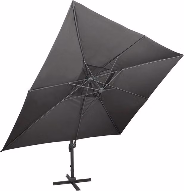 Berkfield Home Cantilever Garden Parasol with Double Top in Anthracite, W: 400 cm, D: 300 cm, H: 274 cm – 1