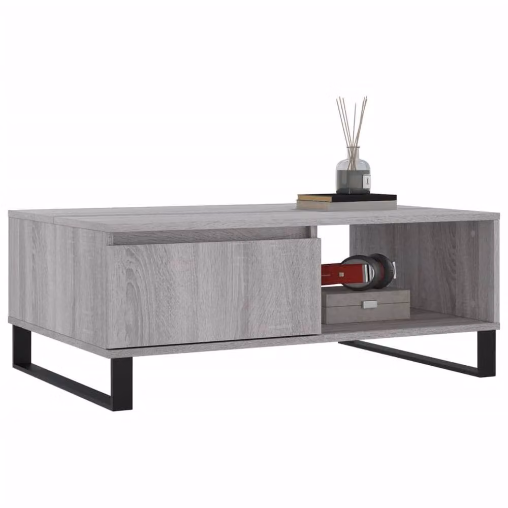 Berkfield Home Grey Sonoma Coffee Table, W/D/H: 90 x 60 x 35 cm – 3