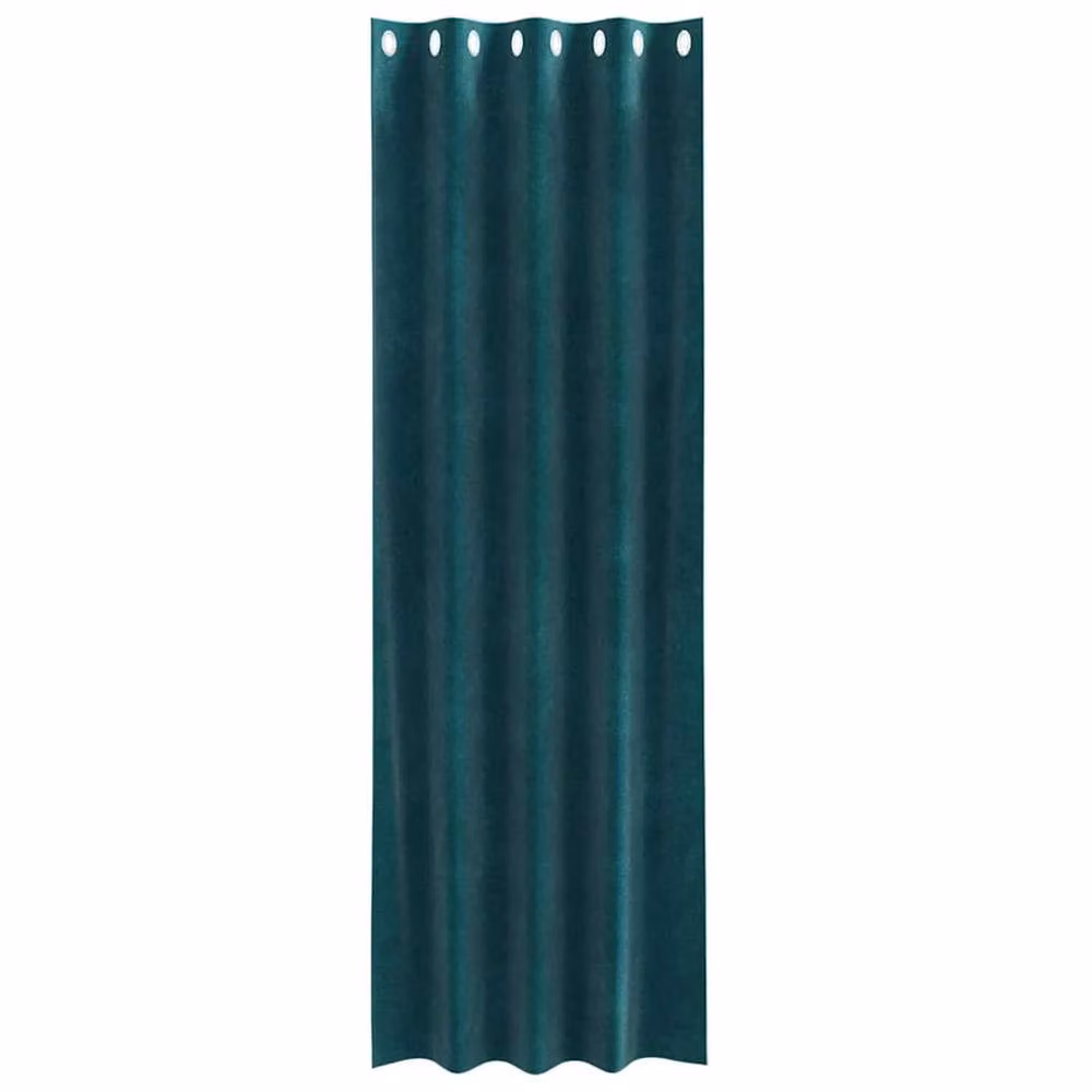 Berkfield Home Dark Green Velvet Blackout Curtains with Eyelets, 2 Pack, W: 140 cm, H: 225 cm – 4