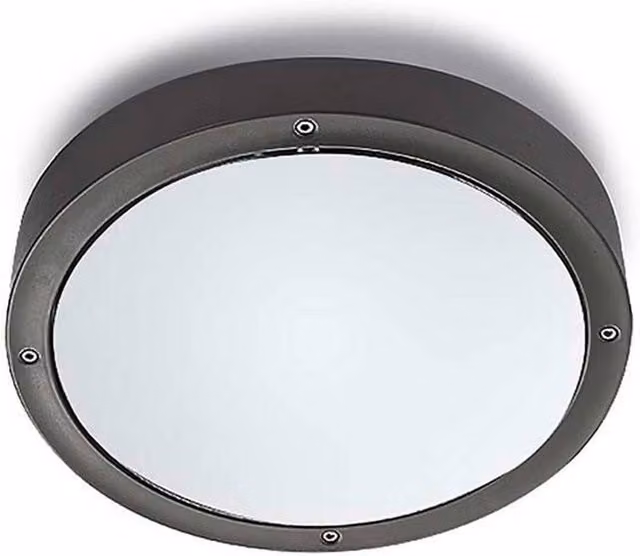 Netlighting Basic Outdoor Flush Ceiling Light in Grey with E27 Socket and IP65 Rating – 3