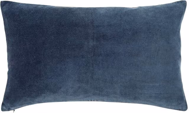 Christy Luxury Velvet Rectangular Cushion in Blue W/D/H: 50 x 30 x 30 cm – 1