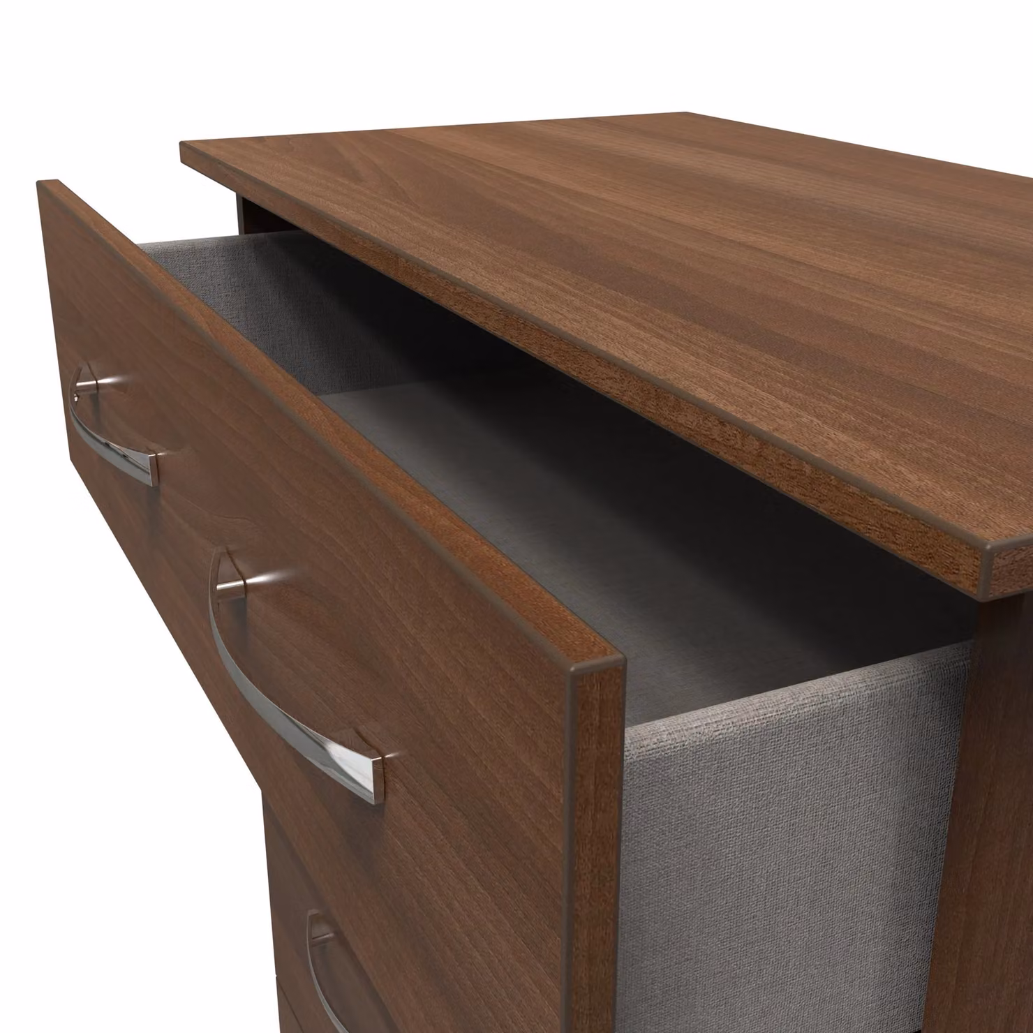Avon Ready Assembled 4 Drawer Deep Chest in Walnut – 4