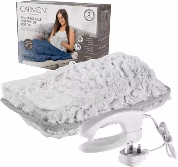 Carman Spa Rechargeable Hot Water Bottle in White – 1